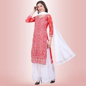 Chikankari And Gota Patti Palazzo Suit