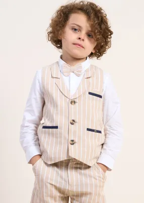 Clayton Linen Stripe Waistcoat