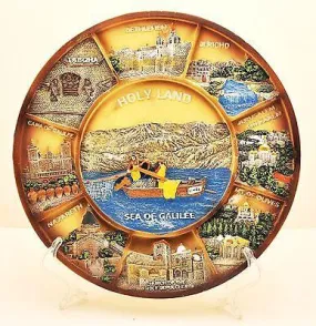 Collectible Ceramics Plate With Stand From Holyland Jerusalem