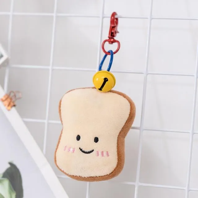 Cute Pretzel Crossant Toast Bread Food Plush Toy Stuffed Cartoon Boba Tea Baguette Poach Egg Decor Doll For Girl Kids Birthday