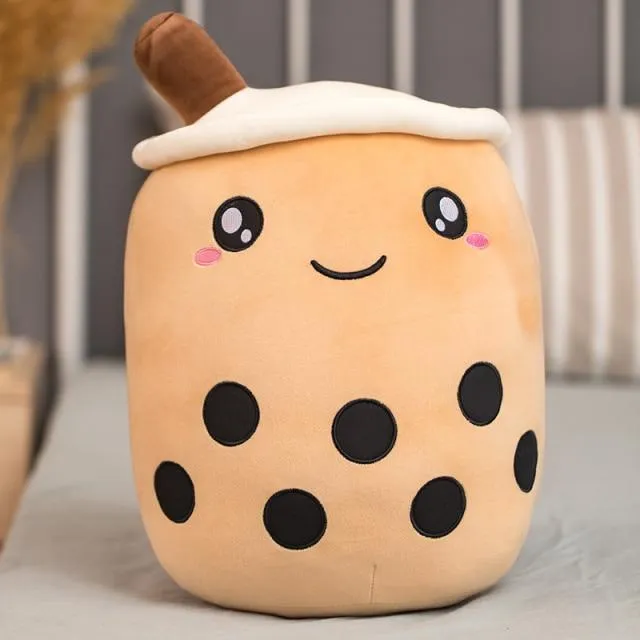 Cute Pretzel Crossant Toast Bread Food Plush Toy Stuffed Cartoon Boba Tea Baguette Poach Egg Decor Doll For Girl Kids Birthday