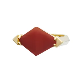 DECO ROMBO CARNELIAN RING