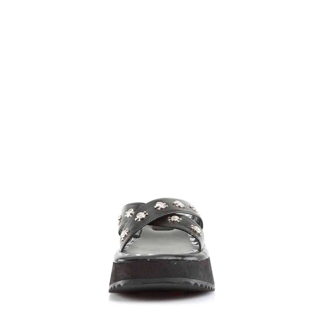 Demonia FLIP-05 | Black Vegan Leather Sandals