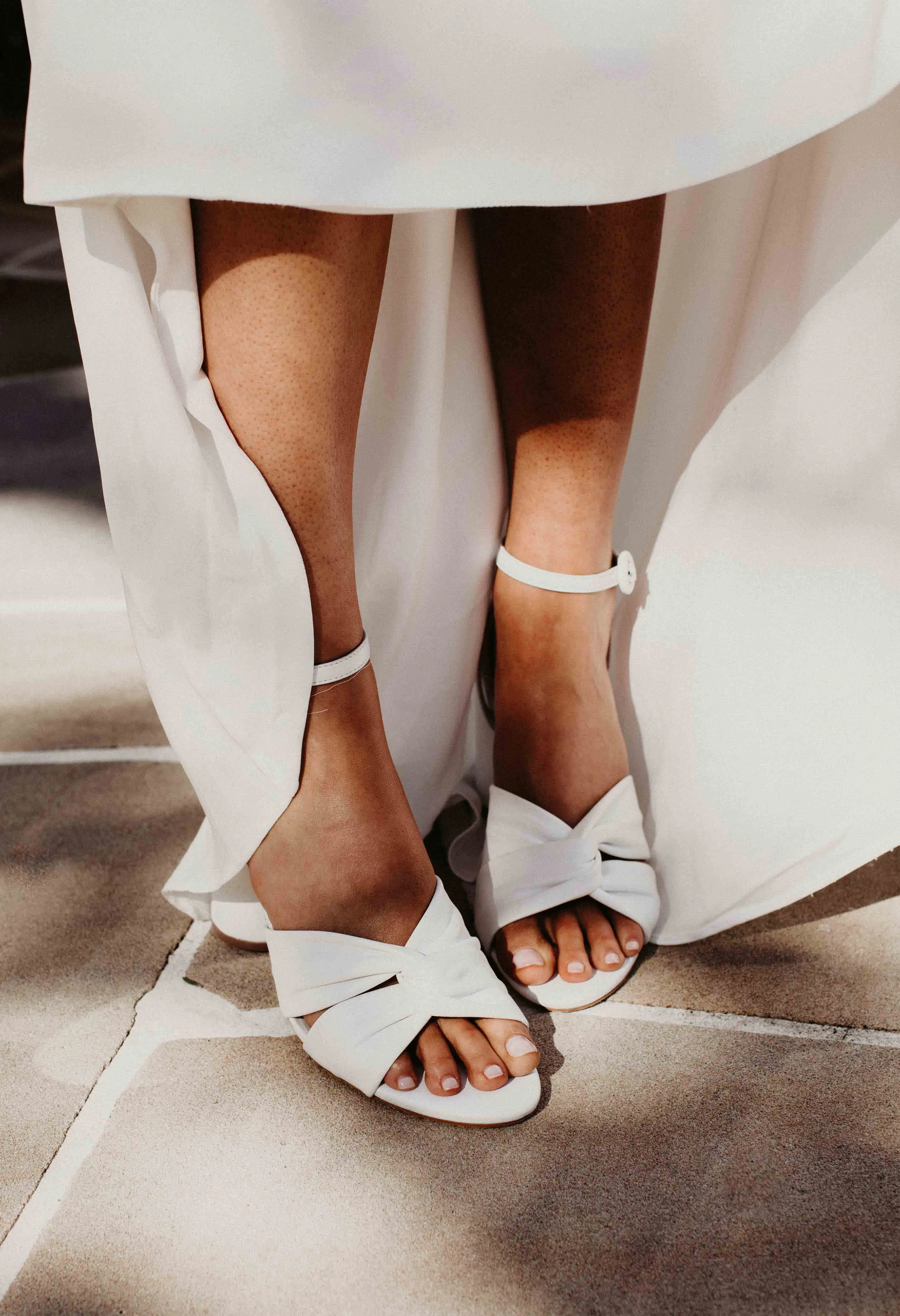 DESTINY - IVORY LEATHER WEDDING SANDALS - FINAL SALE!