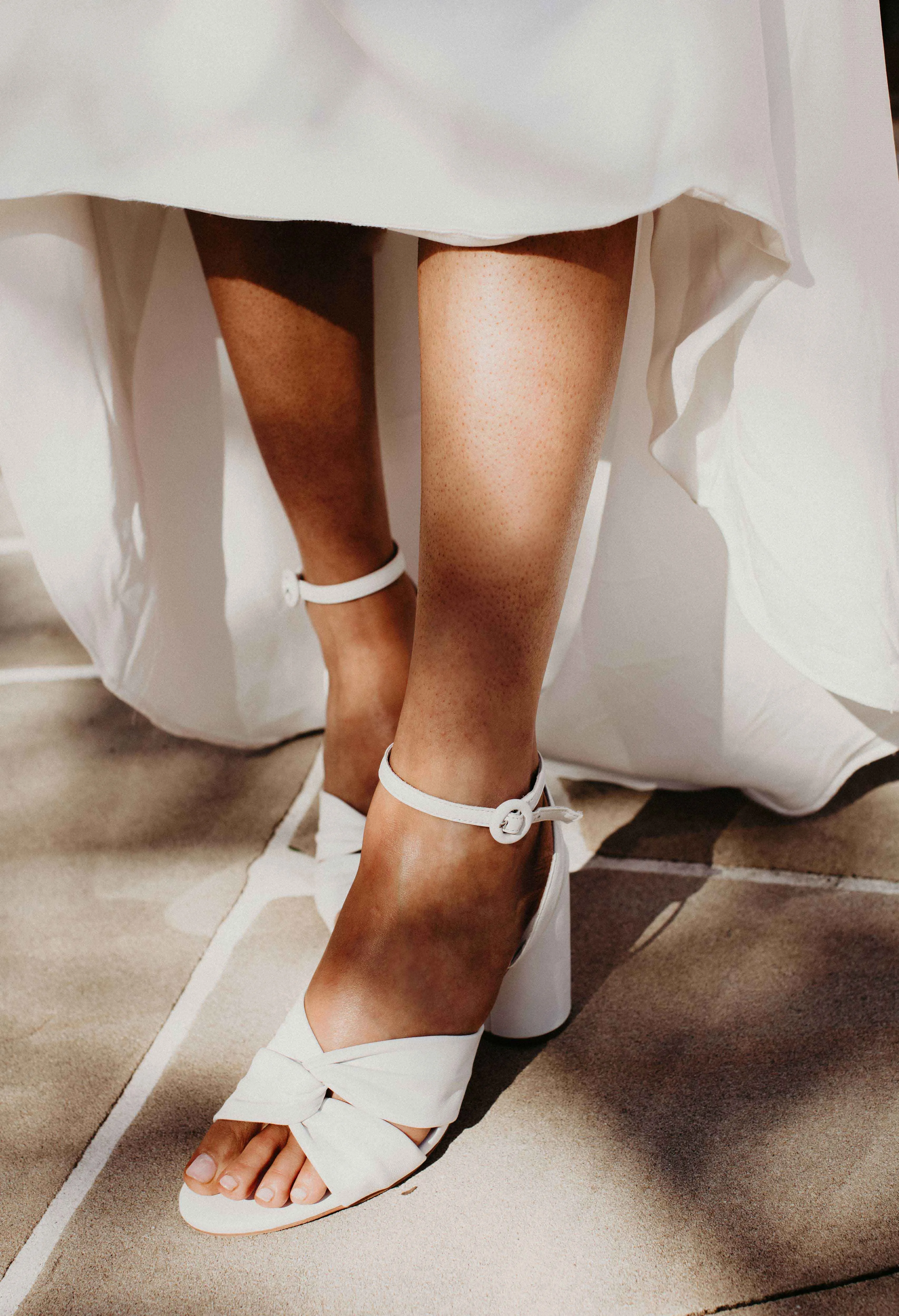 DESTINY - IVORY LEATHER WEDDING SANDALS - FINAL SALE!