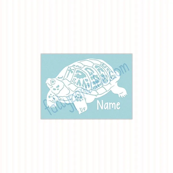 Eastern Box Turtle Decal, Waterproof Vinyl Decal, Cute Reptile Gift