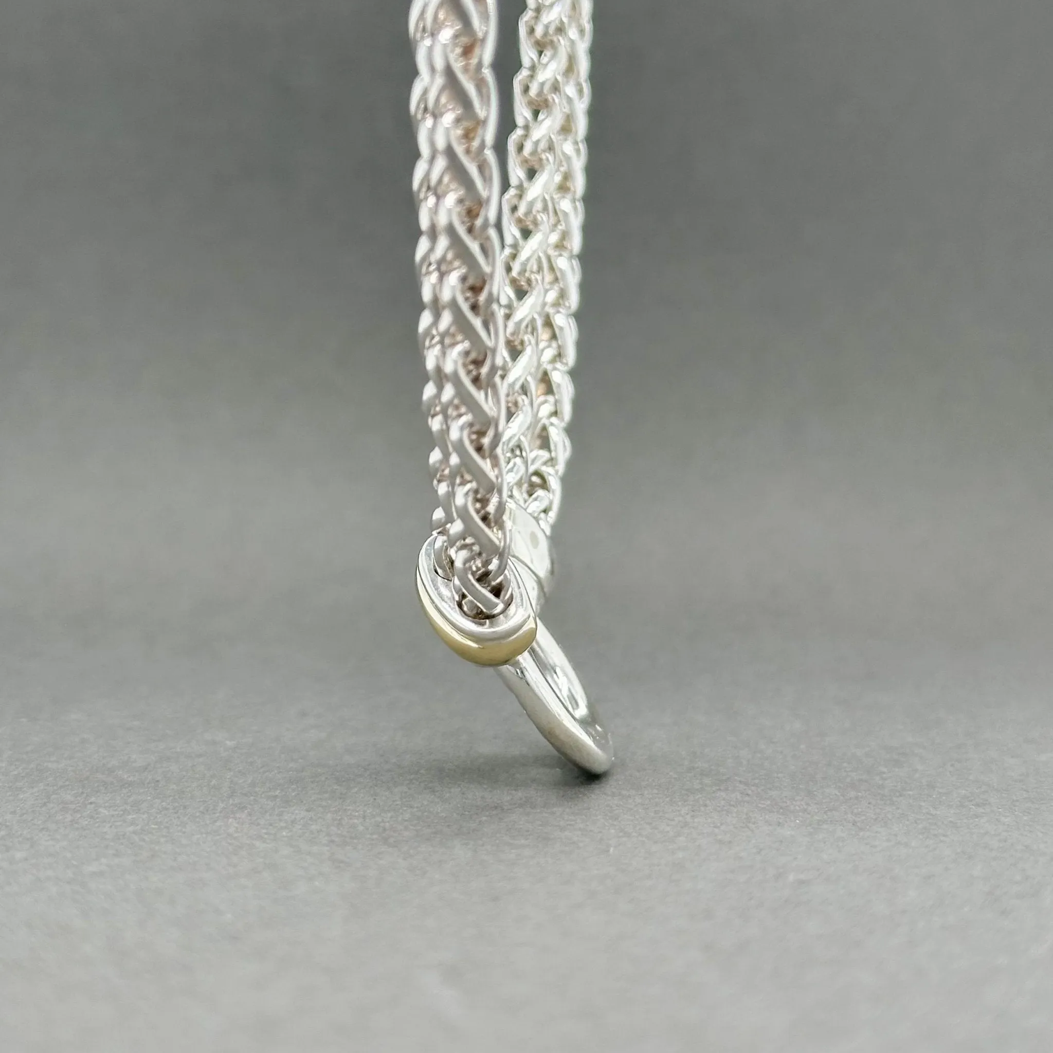 Estate David Yurman SS 18 Two Tone Double Wheat Chain Necklace