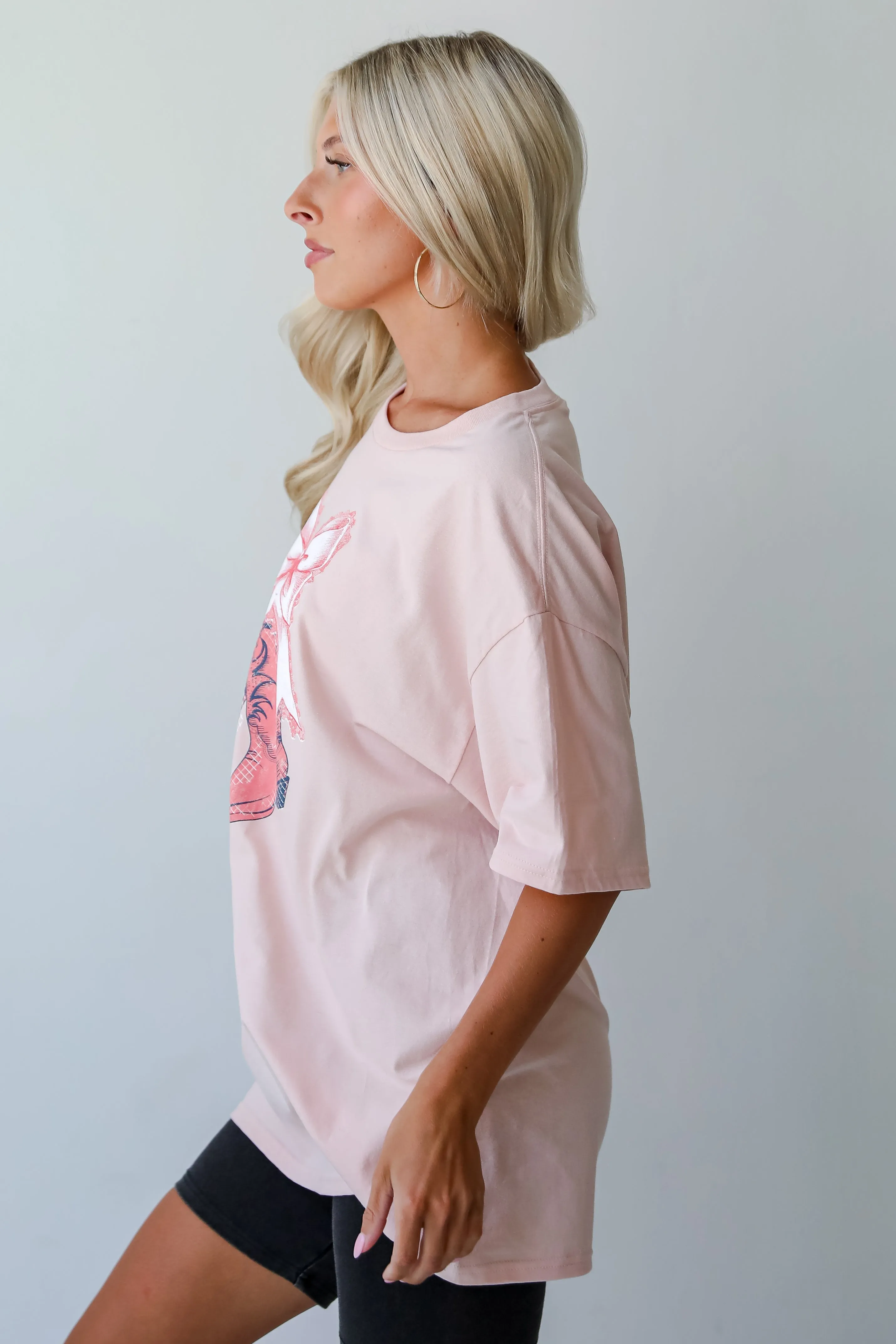 FINAL SALE - Boots & Bows Blush Graphic Tee