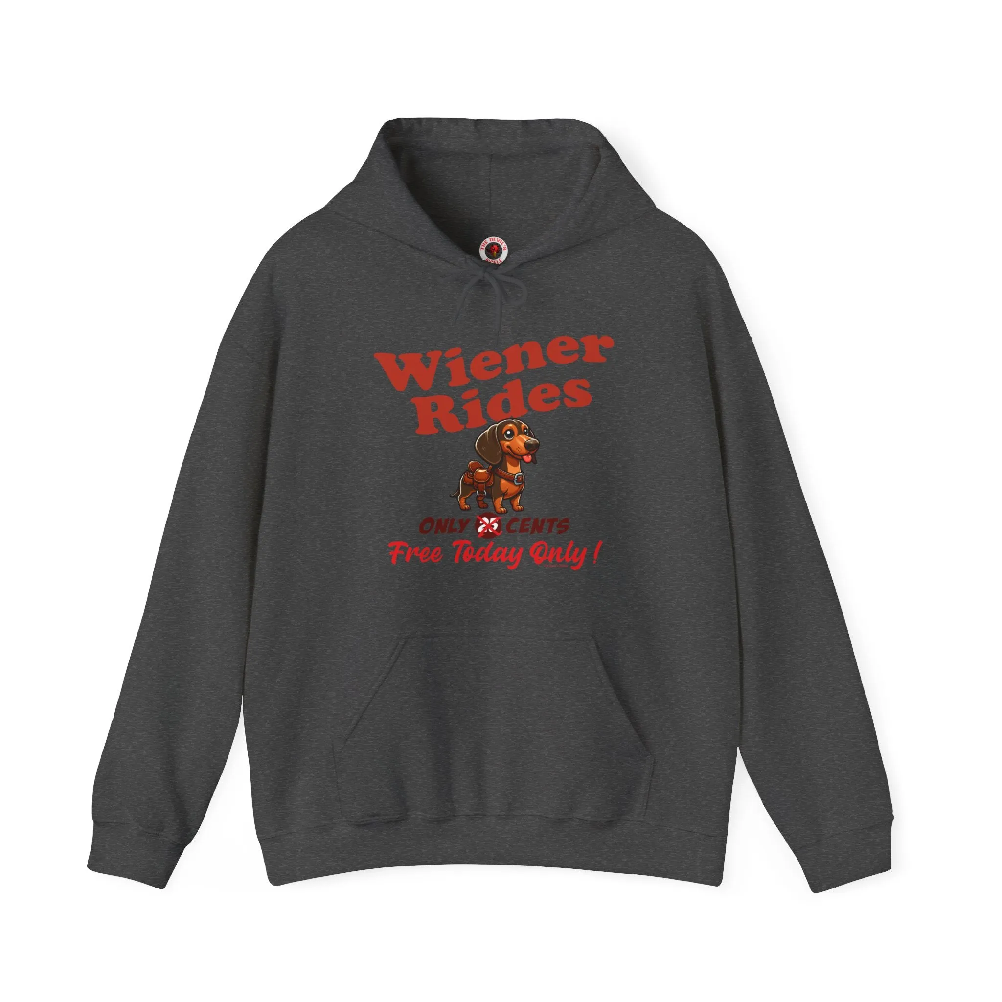 Free Wiener Rides Hooded Sweatshirt