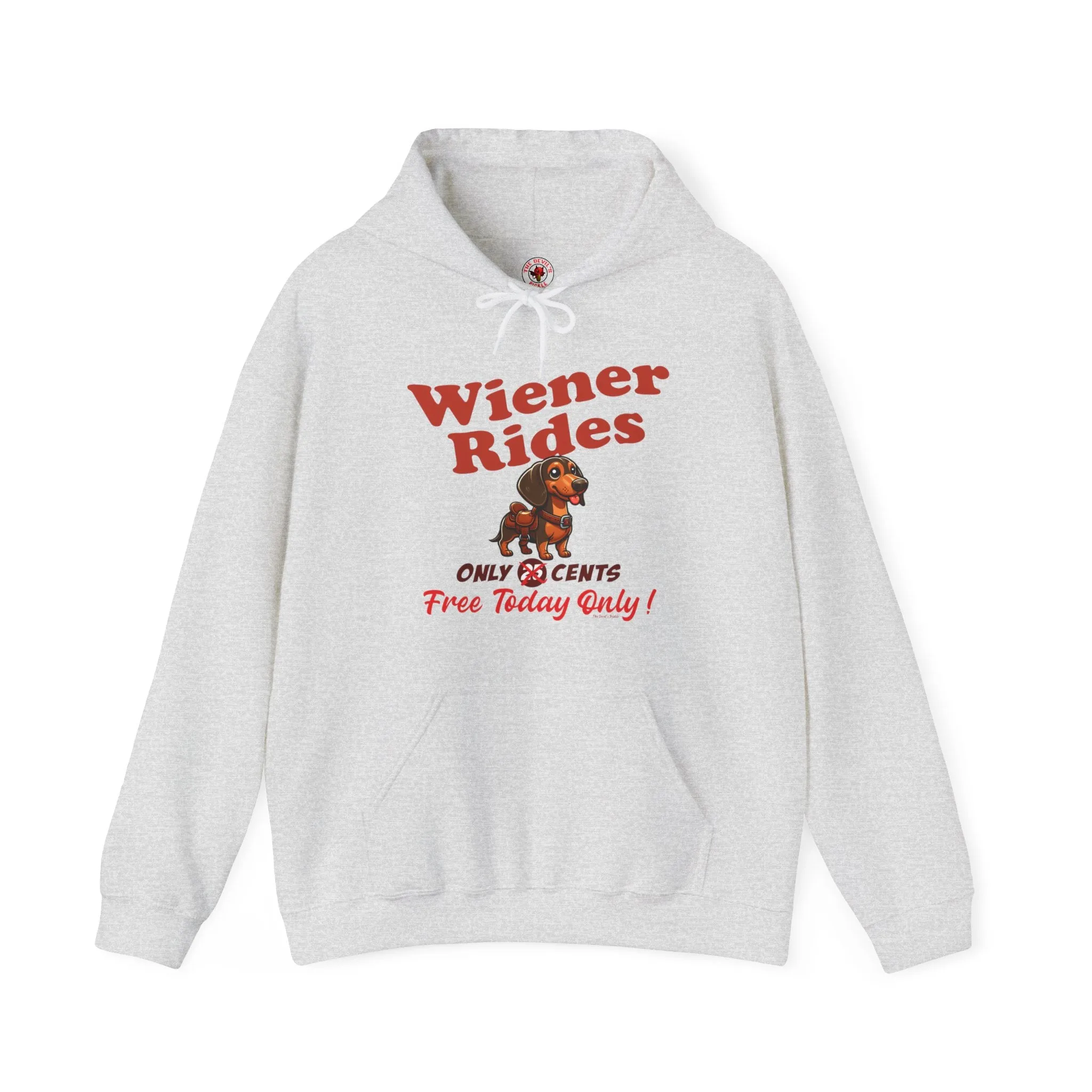 Free Wiener Rides Hooded Sweatshirt