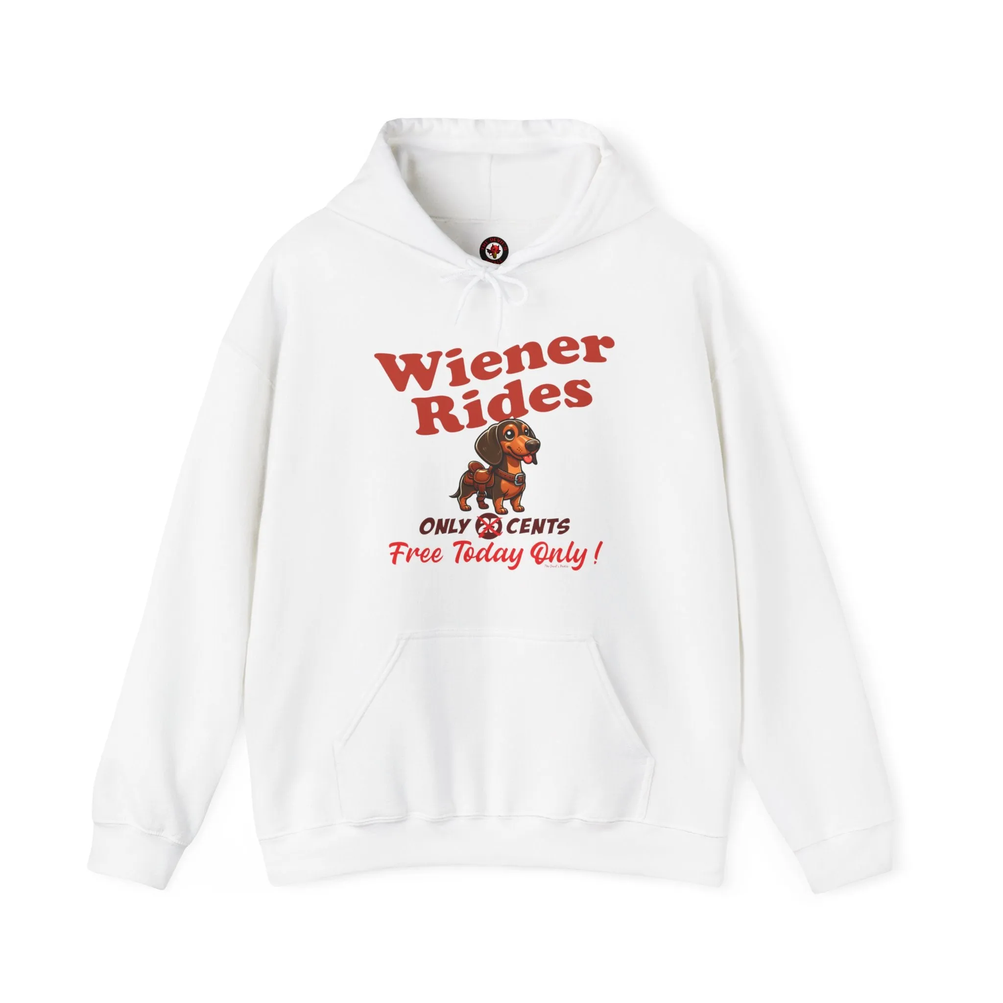 Free Wiener Rides Hooded Sweatshirt