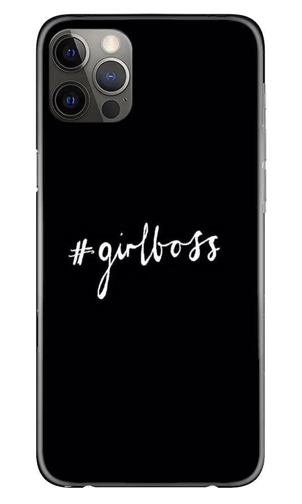 #GirlBoss Mobile Back Case for iPhone 12 Pro (Design - 266)