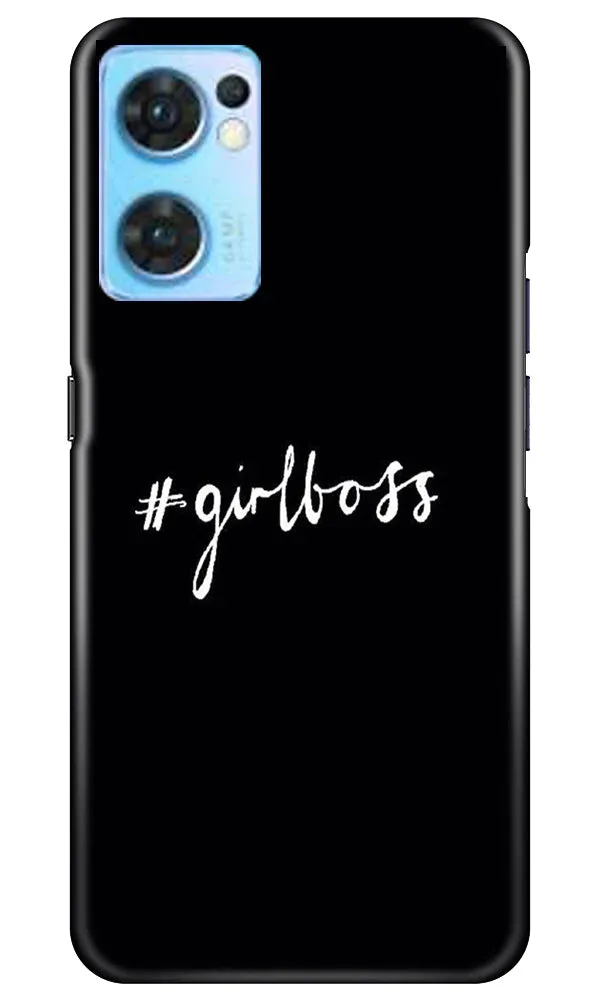 #GirlBoss Mobile Back Case for Oppo Reno7 5G (Design - 235)