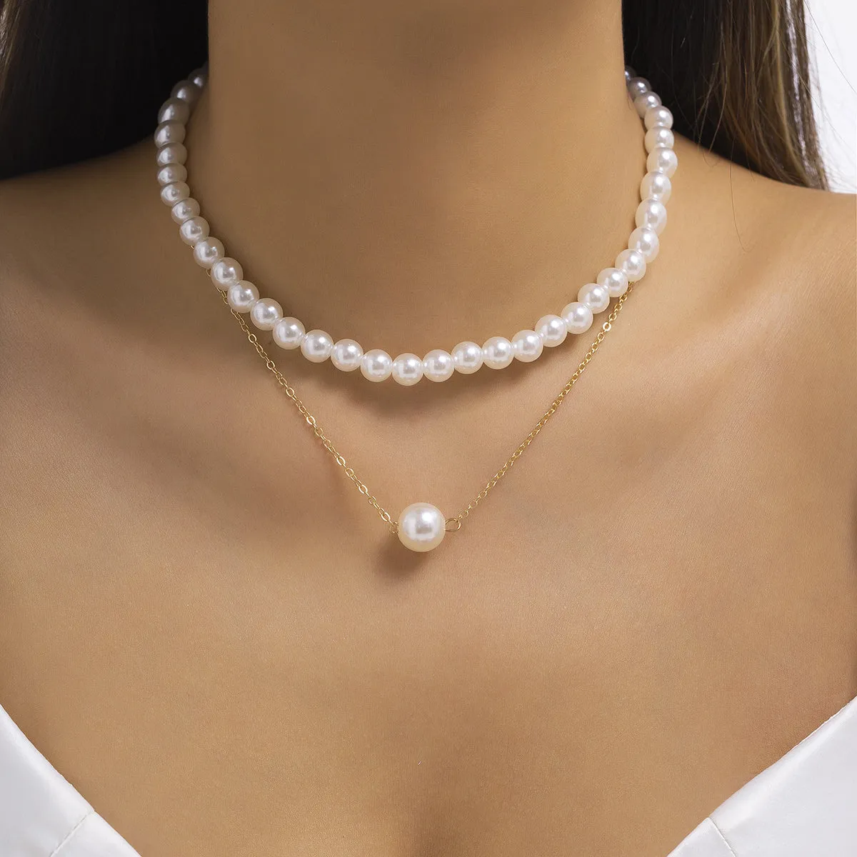 Gorgeous 2-Piece Pearl Necklace Set - Perfect for Women!