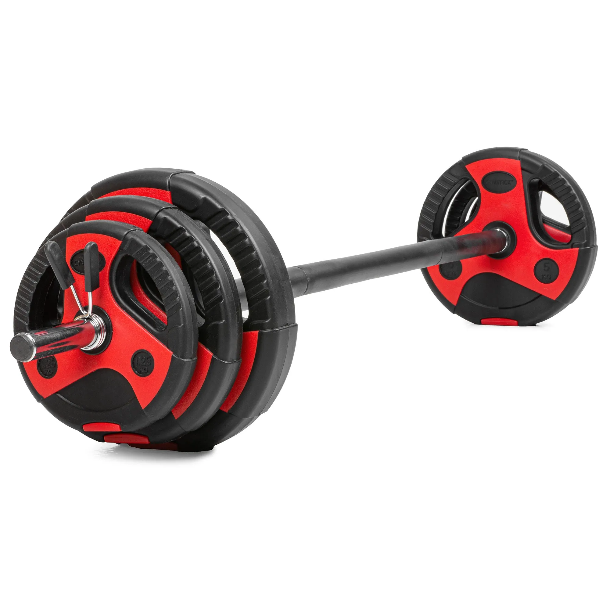 Gymstick komplet uteži Vinyl - Pump Set 20kg rdeče črn