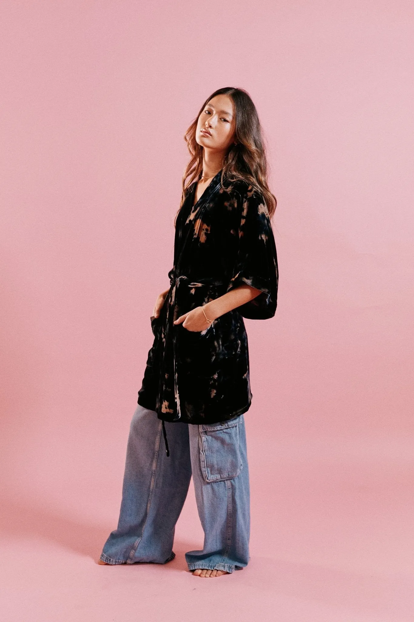 Half Moon Kimono in Velvet