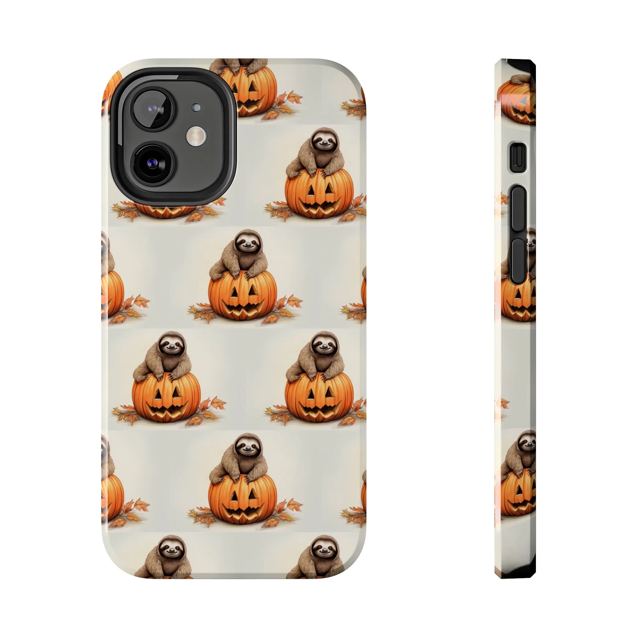 Happy Halloween Sloth on Pumpkin - Tough iPhone Cases -21 Sizes