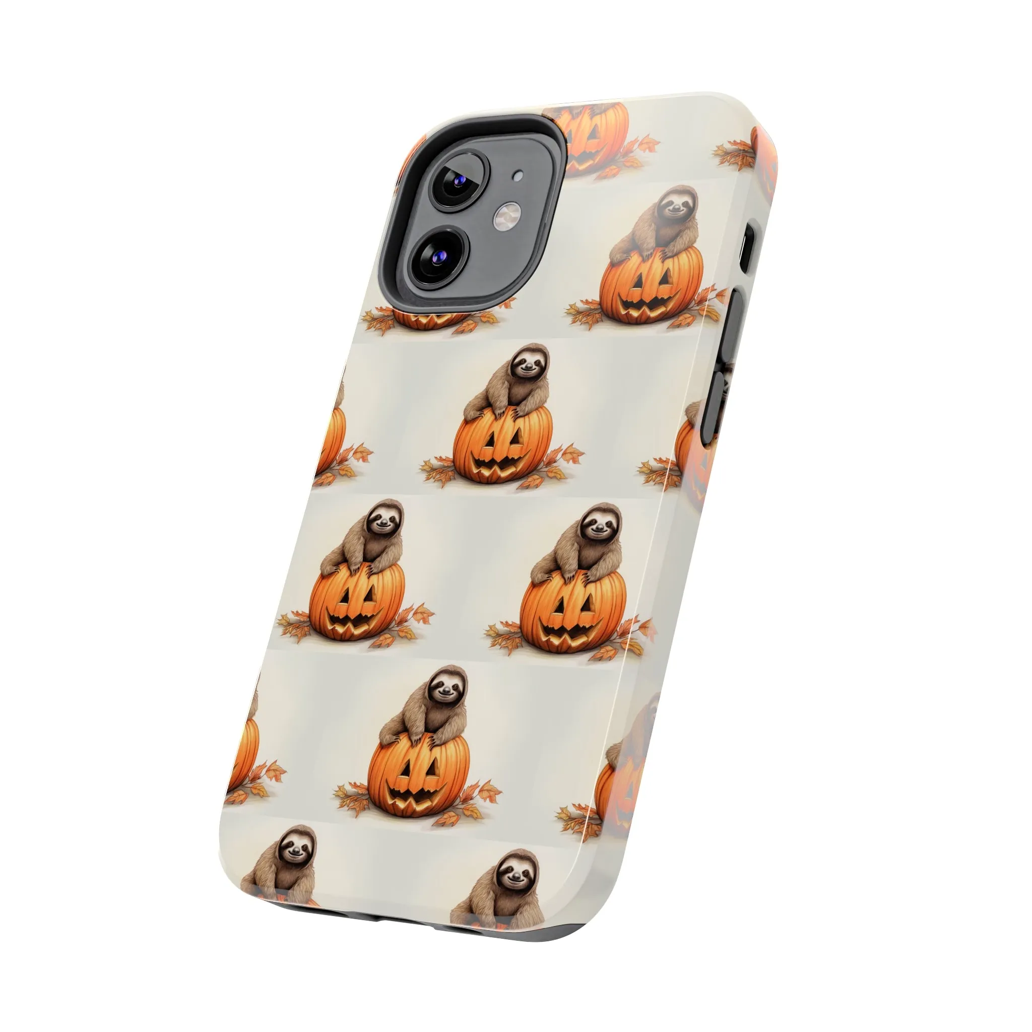 Happy Halloween Sloth on Pumpkin - Tough iPhone Cases -21 Sizes