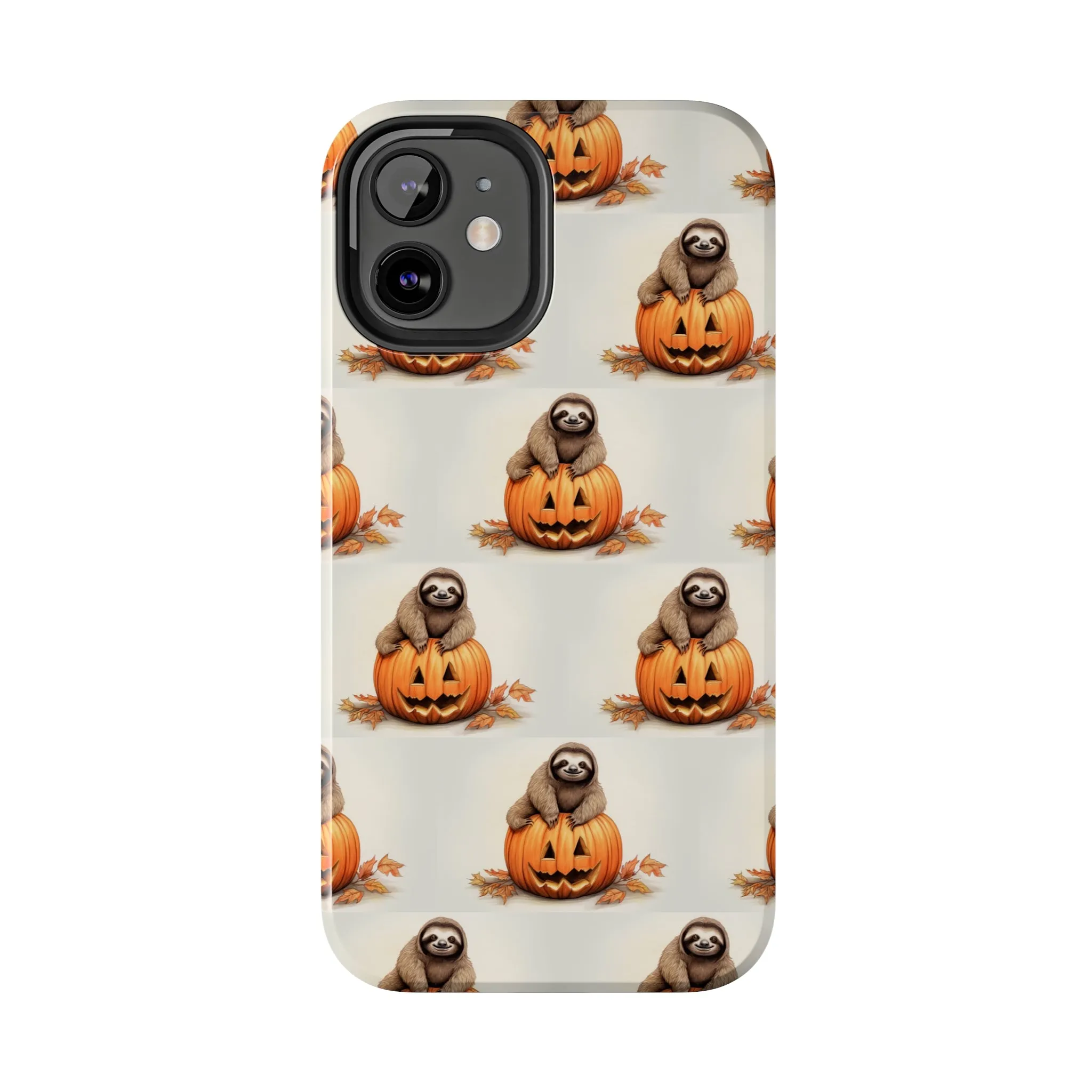 Happy Halloween Sloth on Pumpkin - Tough iPhone Cases -21 Sizes