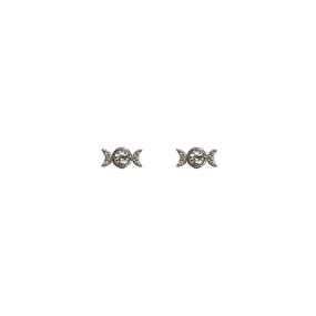 Hecate Moon Phase Stud Earrings