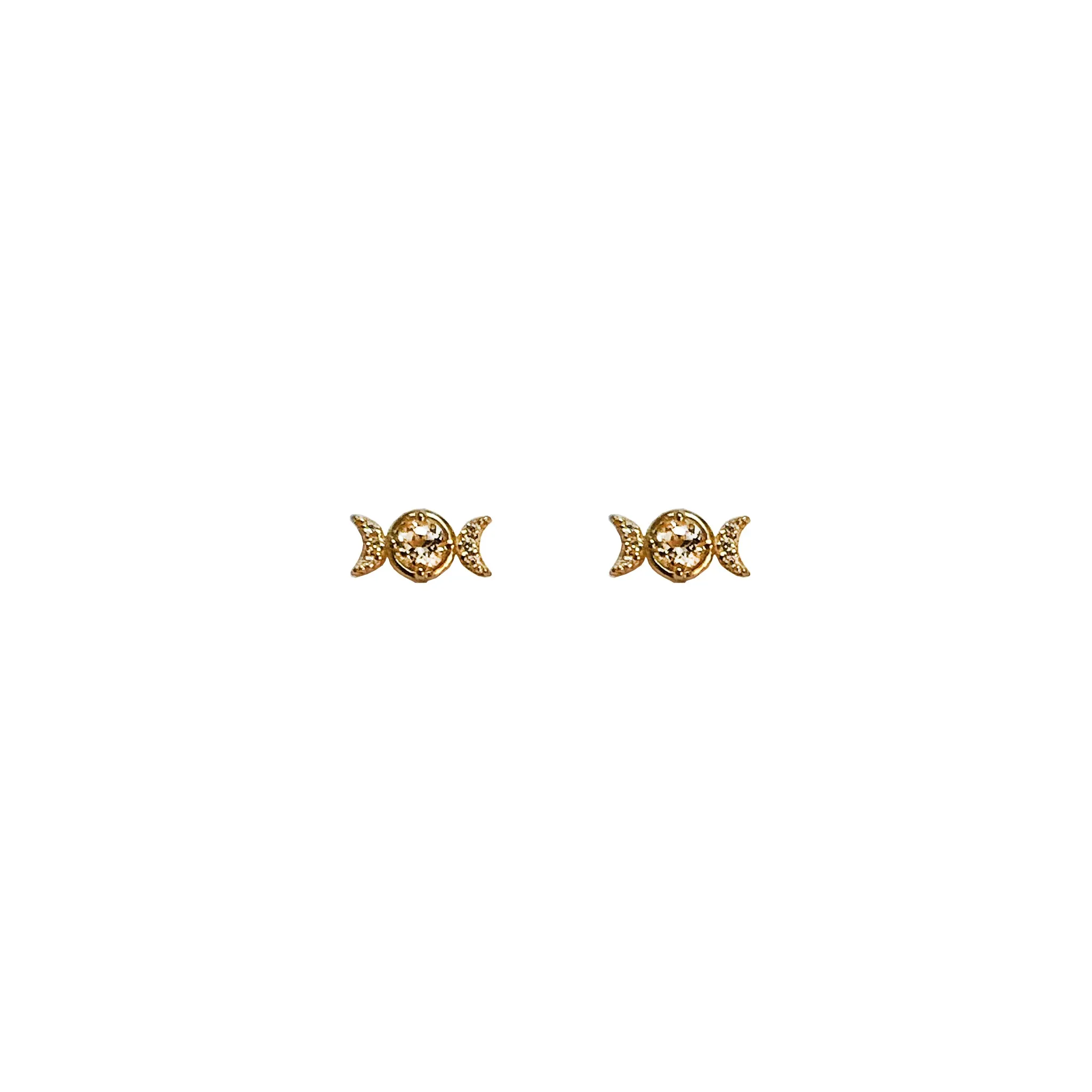 Hecate Moon Phase Stud Earrings