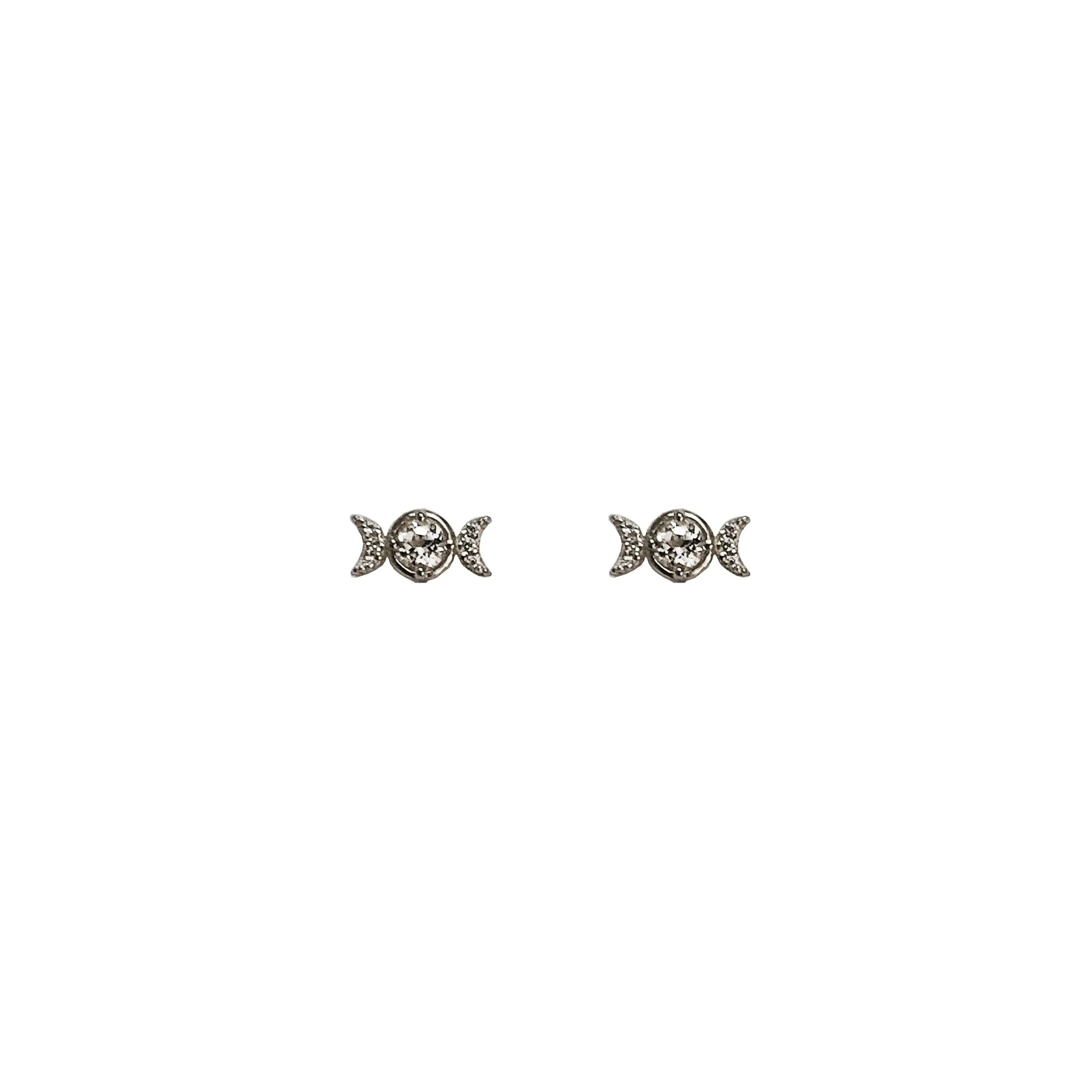 Hecate Moon Phase Stud Earrings