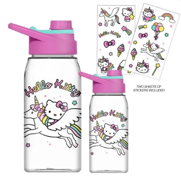 Hello Kitty Stickers & 20oz Bottle