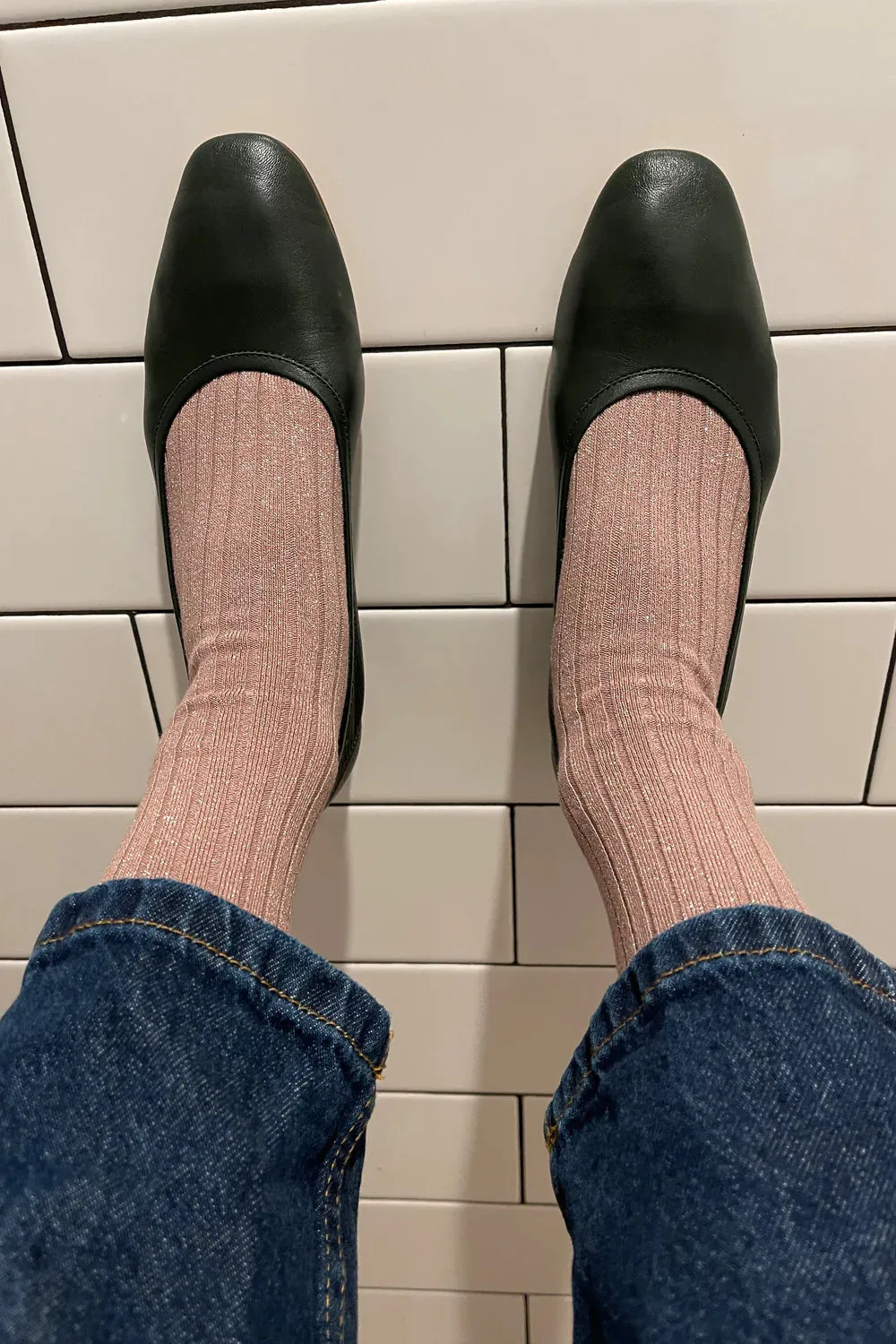 Her Socks - Rose Glitter