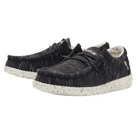 Hey Dude Youth Black Wally Stretch Shoe