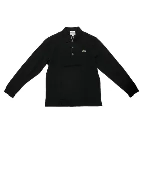 Lacoste Men's long-sleeved polo shirt in pitit piqué in one color YH9521 00 031 black