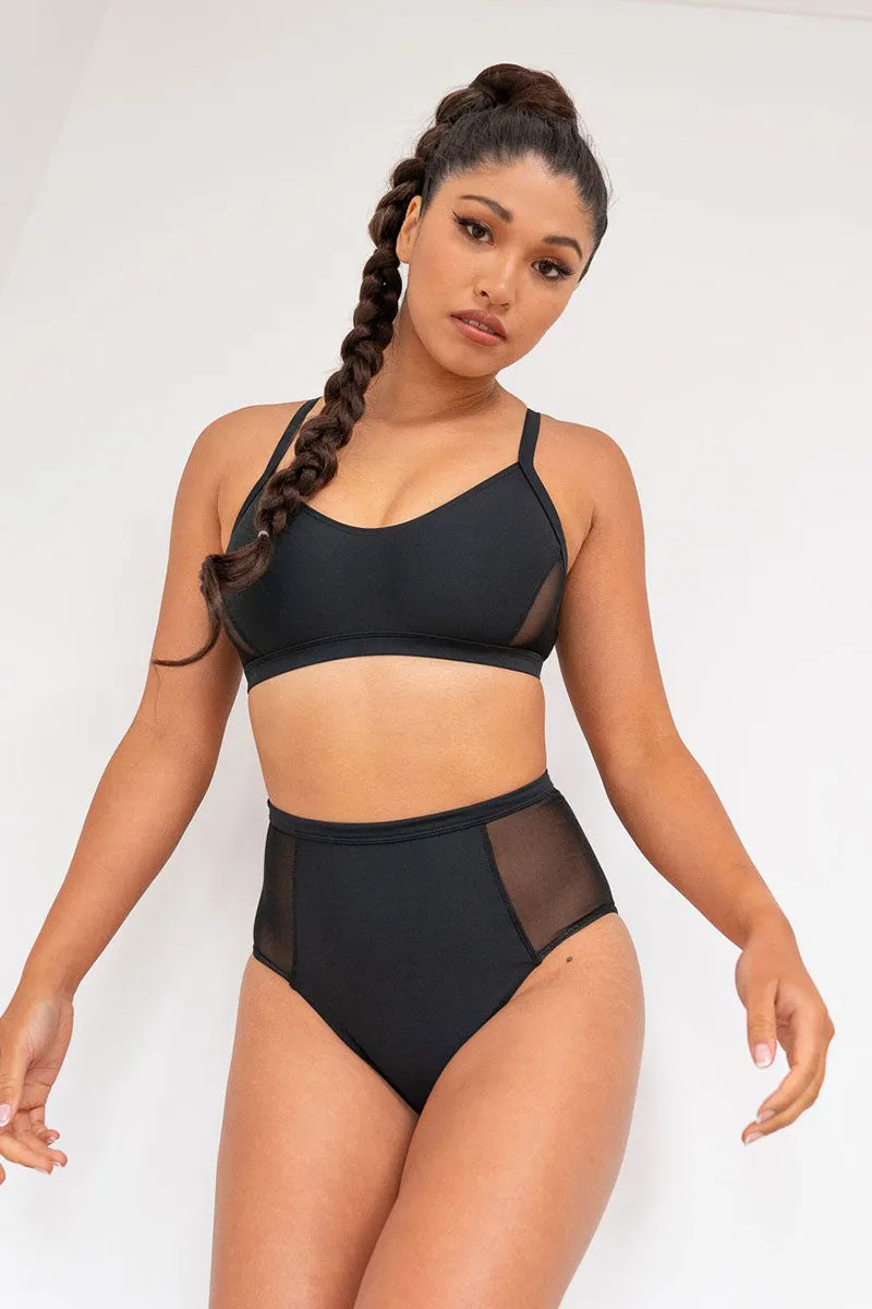 Lunalae Bellani High Waisted Bottoms - Recycled Black