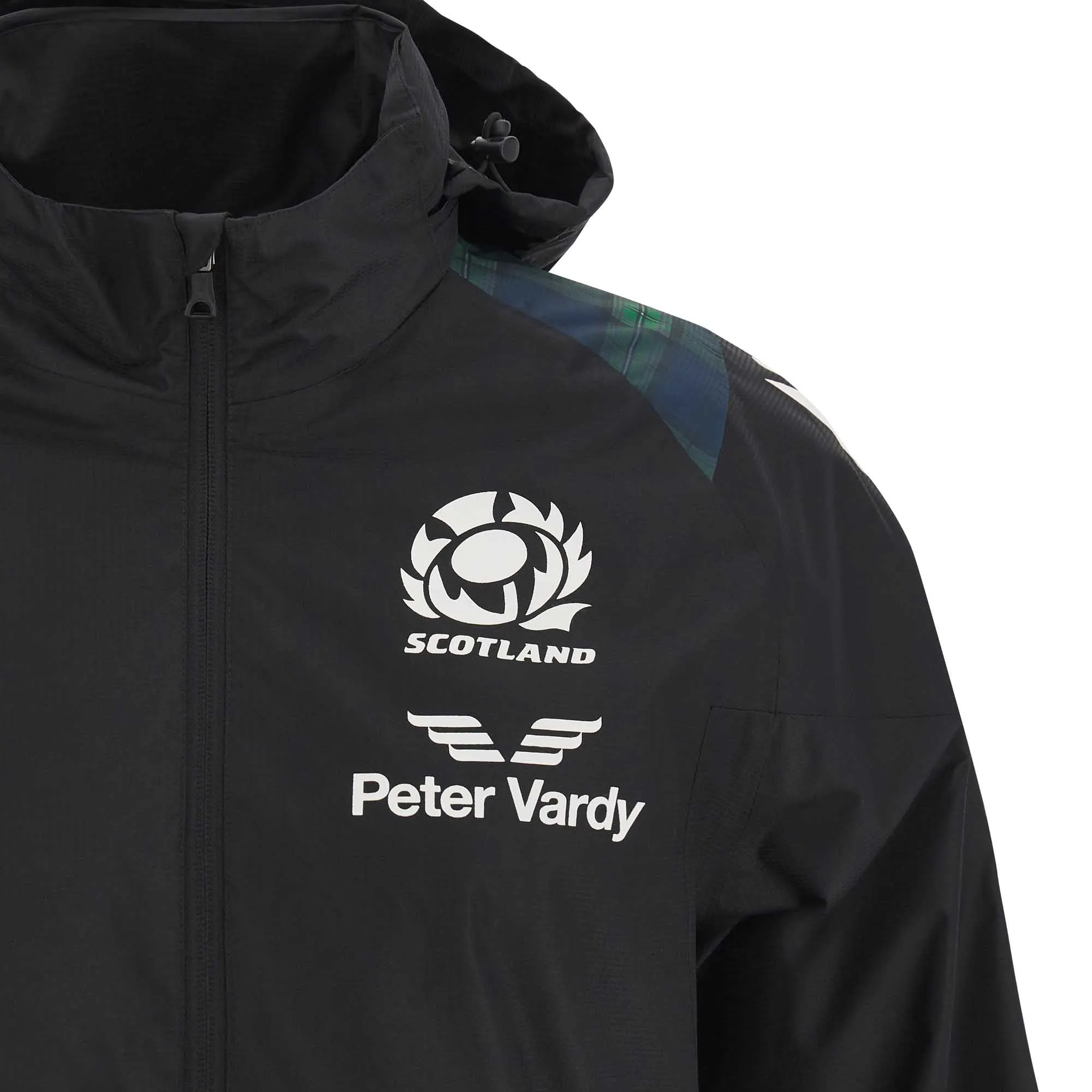 Macron Men's Scotland Rugby Waterproof Jacket 23/24 - Black