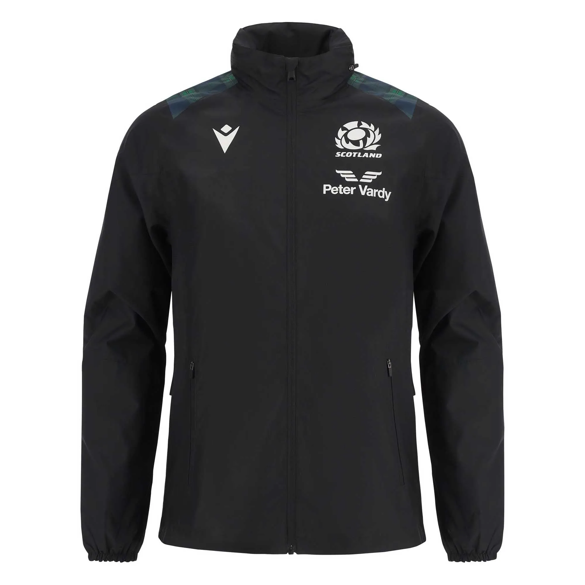 Macron Men's Scotland Rugby Waterproof Jacket 23/24 - Black