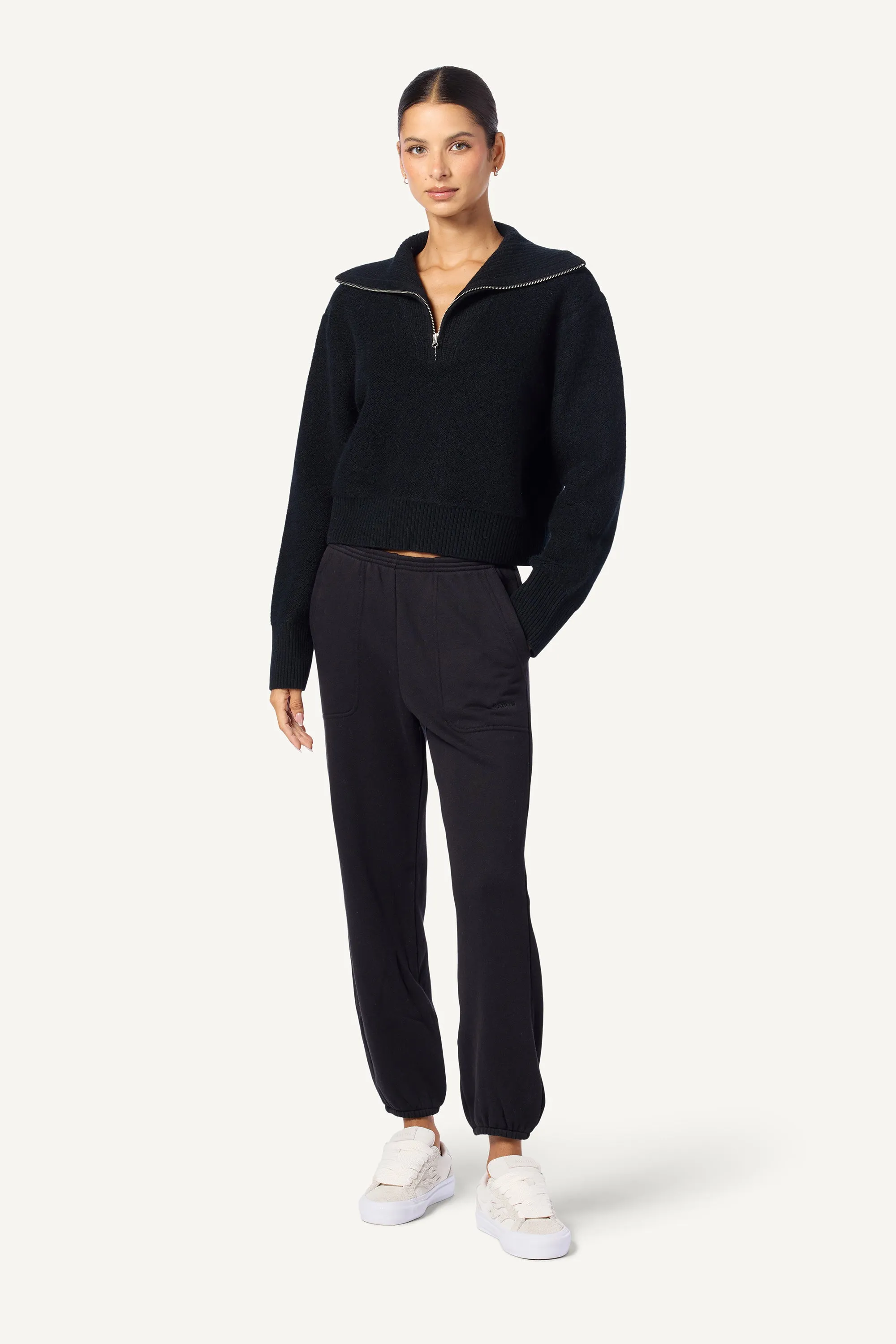 MASON  FRENCH TERRY SWEATPANT W/POCKETS | BLACK