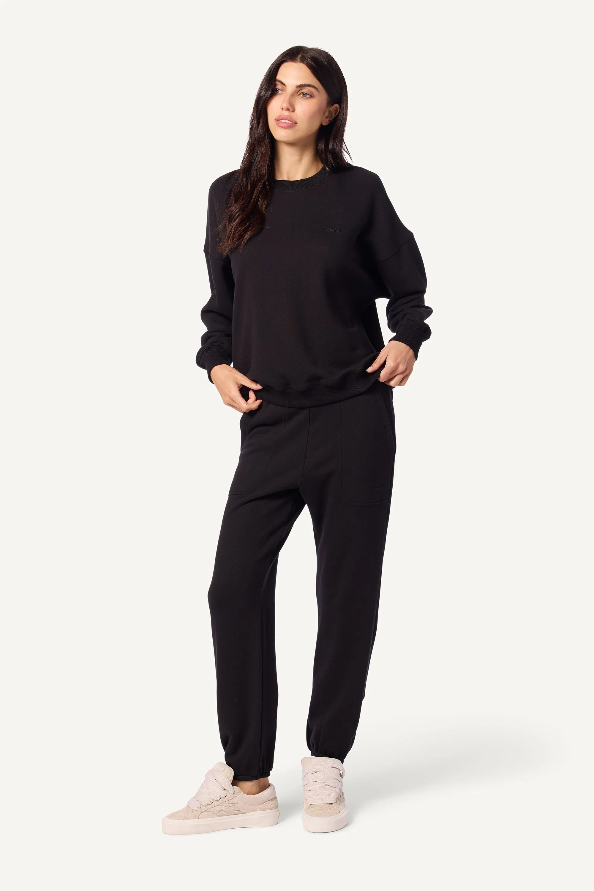 MASON  FRENCH TERRY SWEATPANT W/POCKETS | BLACK