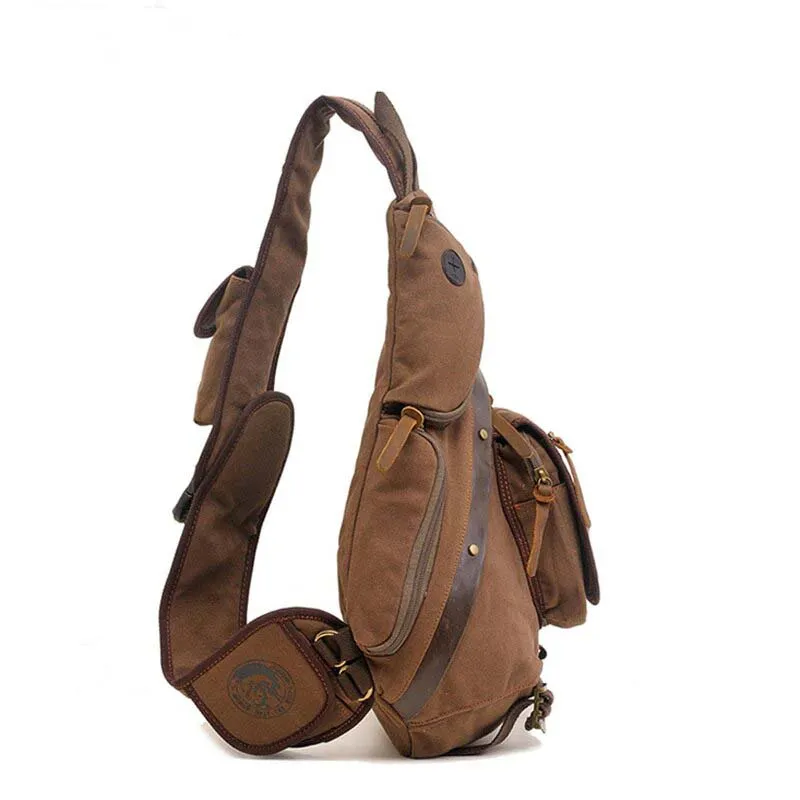 Men Vintage Chest Back Pack Bag