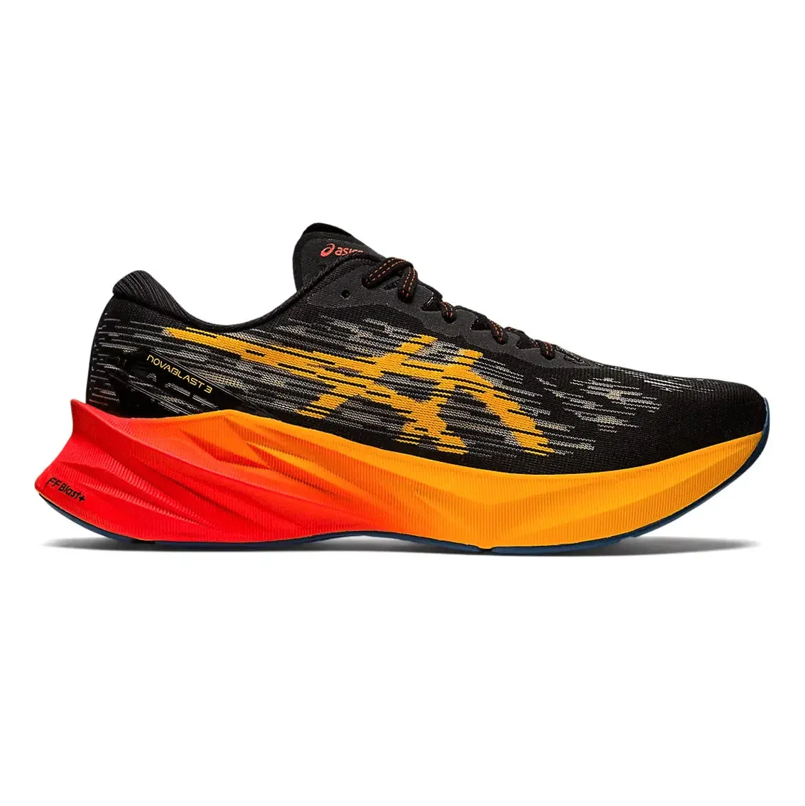 Mens ASICS Novablast 3 - Black / Amber