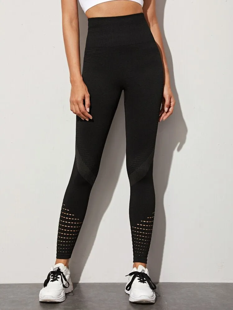 Mesh Leggings-Black