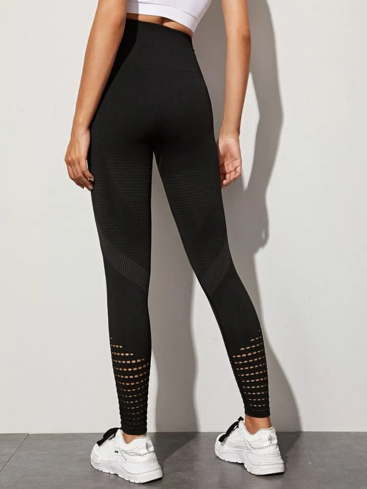 Mesh Leggings-Black