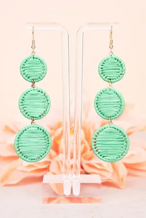 Mint beach resort earrings