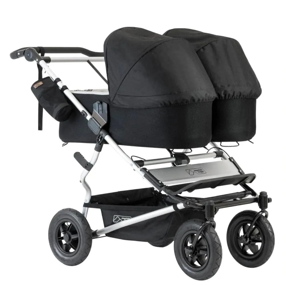 Mountain Buggy Duet with 2 X Carrycot Plus - Black