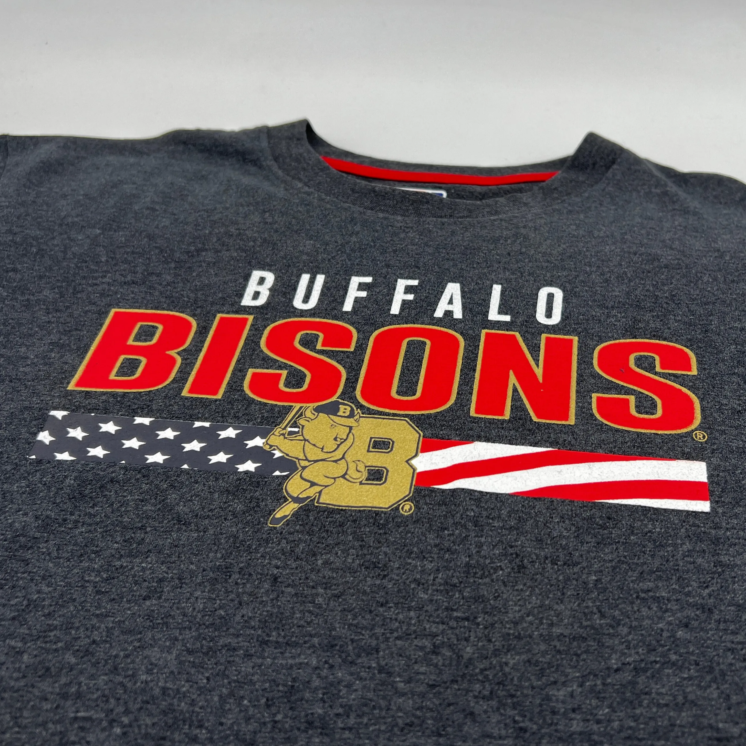 New Era Buffalo Bisons Stars & Stripes Dark Navy Short Sleeve Shirt