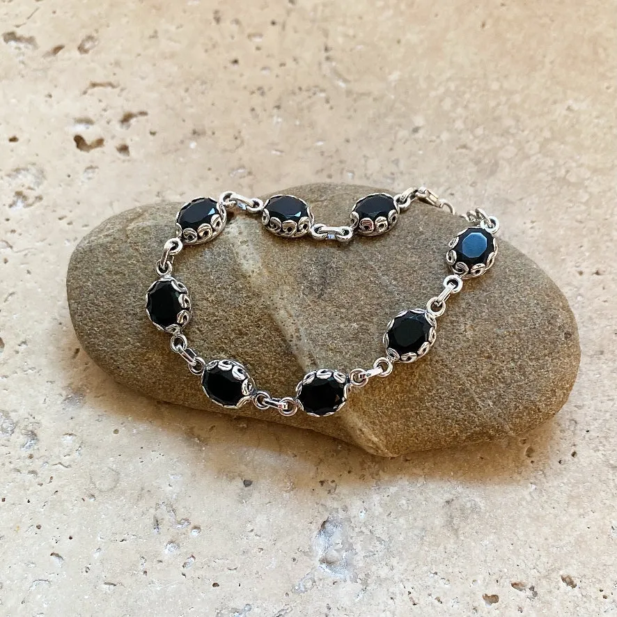 Onyx Oval Gemstone Bracelet - Ivy