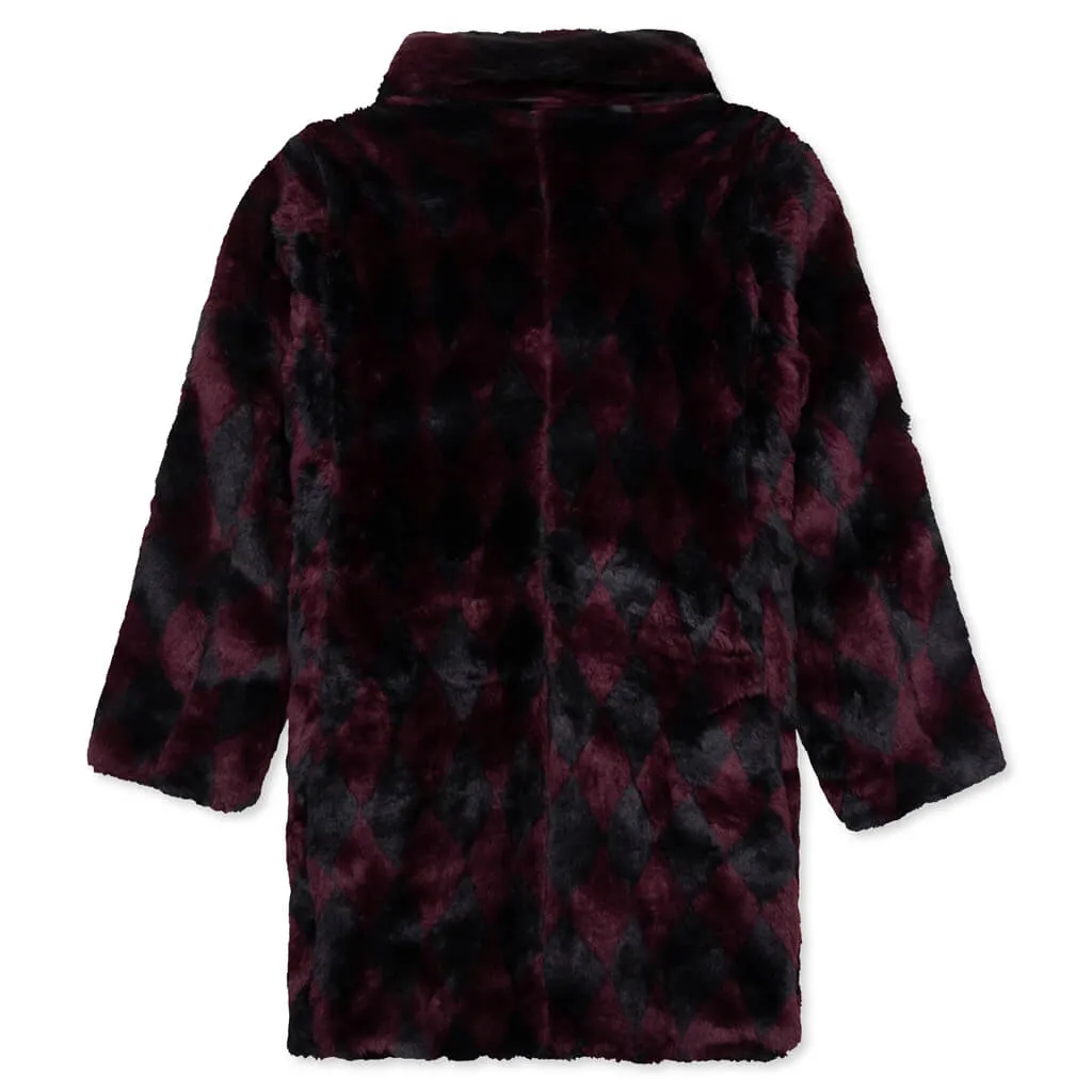 Pea Coat - Navy/Bordeaux