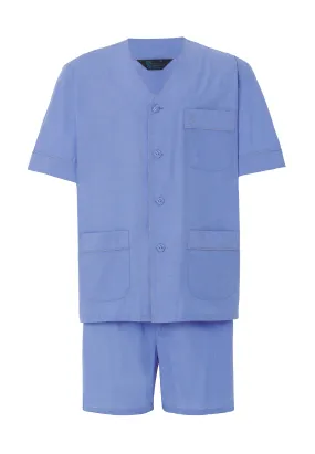 Pijama Hombre Corto Judo Popelín Fil À Fil - Azul 4515_36