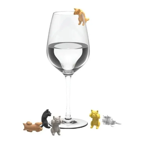 Purrfect Wine Glass Charms ( Set of 6 )