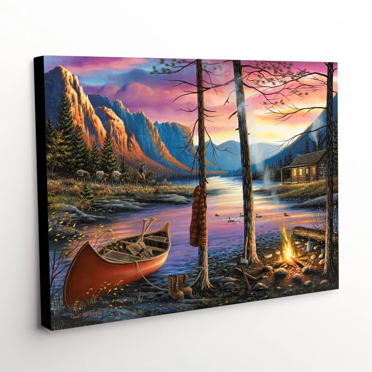 "Home Sweet Home" - Western Landscape Canvas Art Print