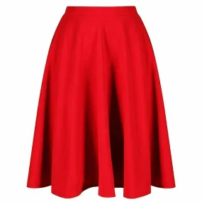 Red 1950s Vintage Rockabilly Swing Skirt