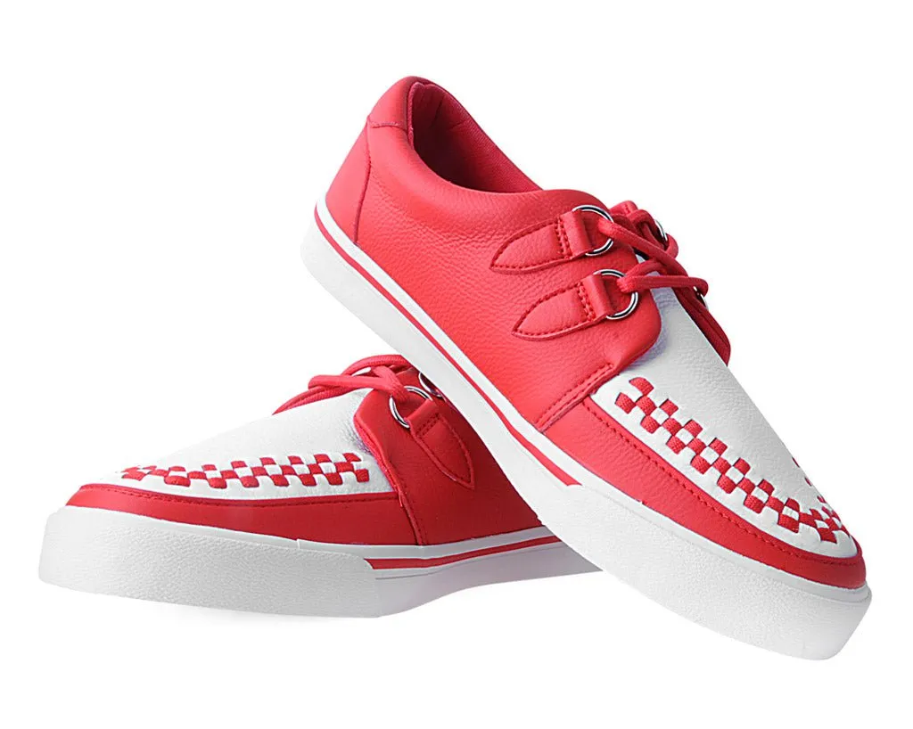 Red & White 2-Ring Creeper Sneaker