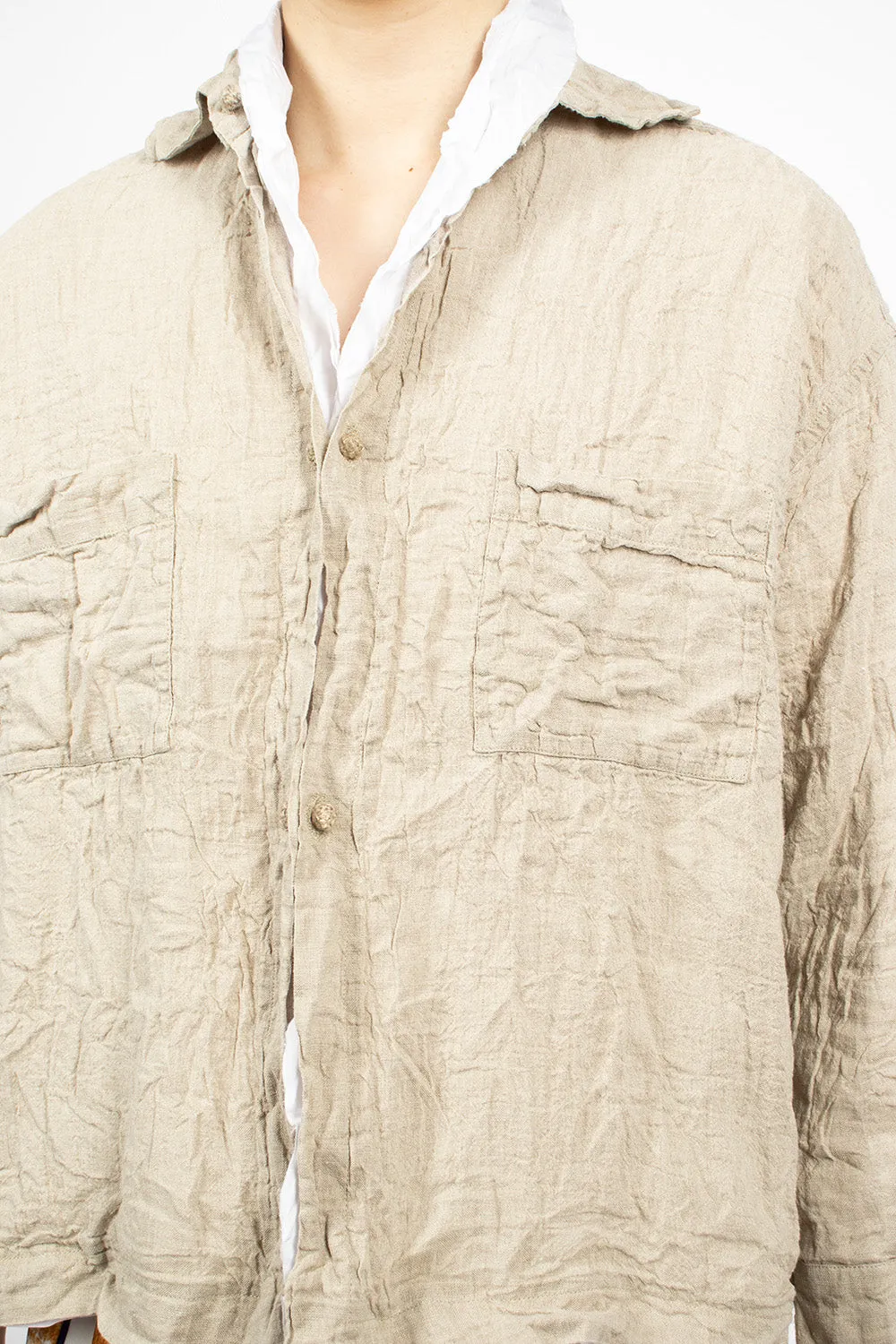 Reversible Lined Shirt Raw/White